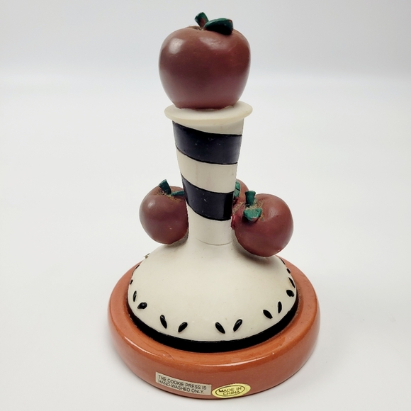 Terracotta Apple Design Cookie / Pastry Stamp with Apple Handle - Picture 6 of 7